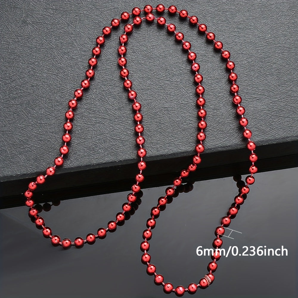 3PCS 6mm Round Wave Bead Chain Set