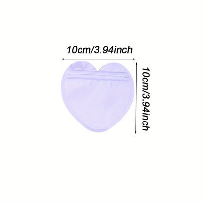 60-Piece Heart-Shaped Ziplock Jewelry Bags
