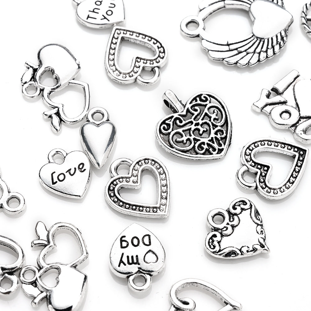 Vintage Metal Heart Pendants