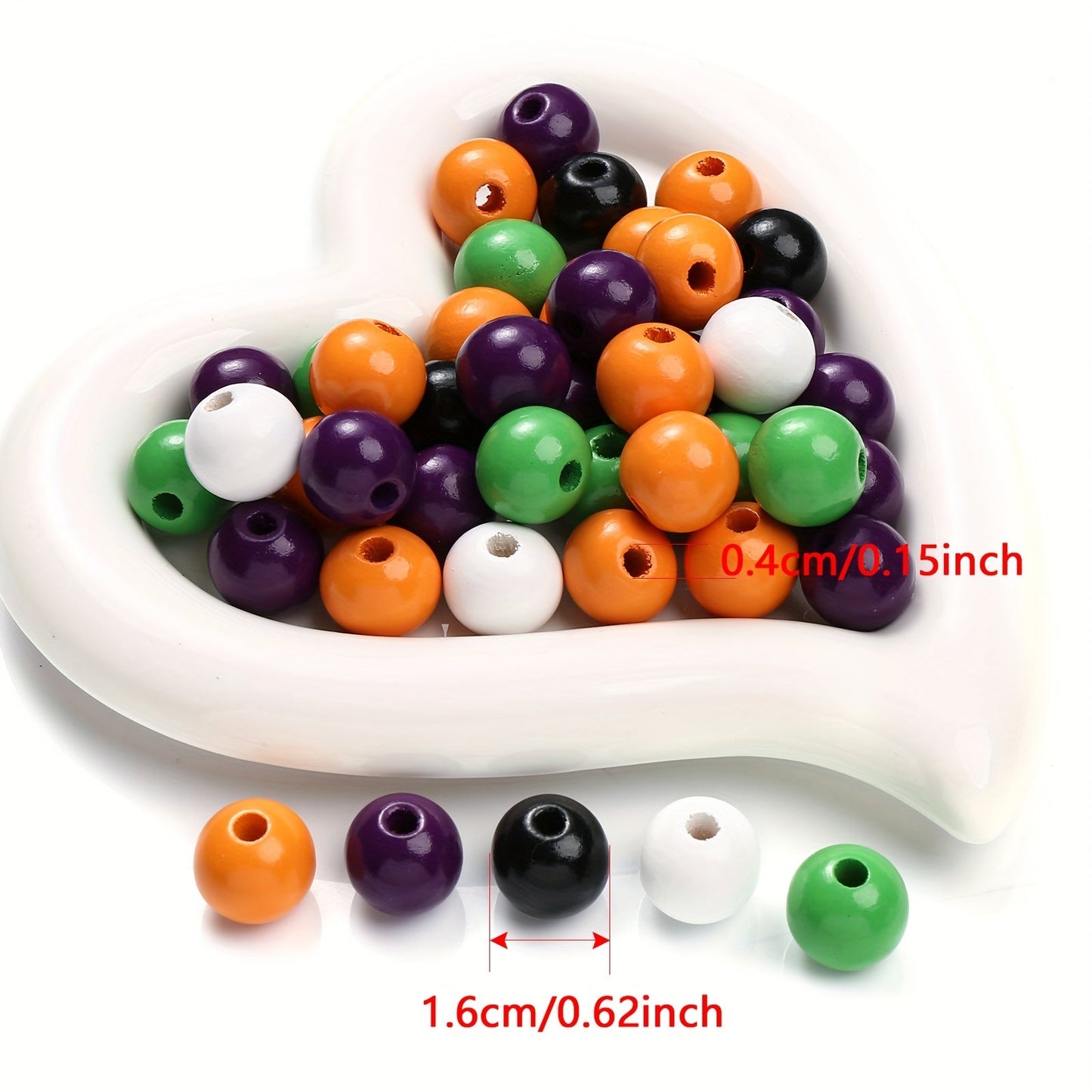 Halloween Wooden Large Hole Beads