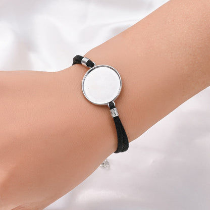 20/32PCS 20mm PU Leather Bracelet Blanks for DIY Jewelry