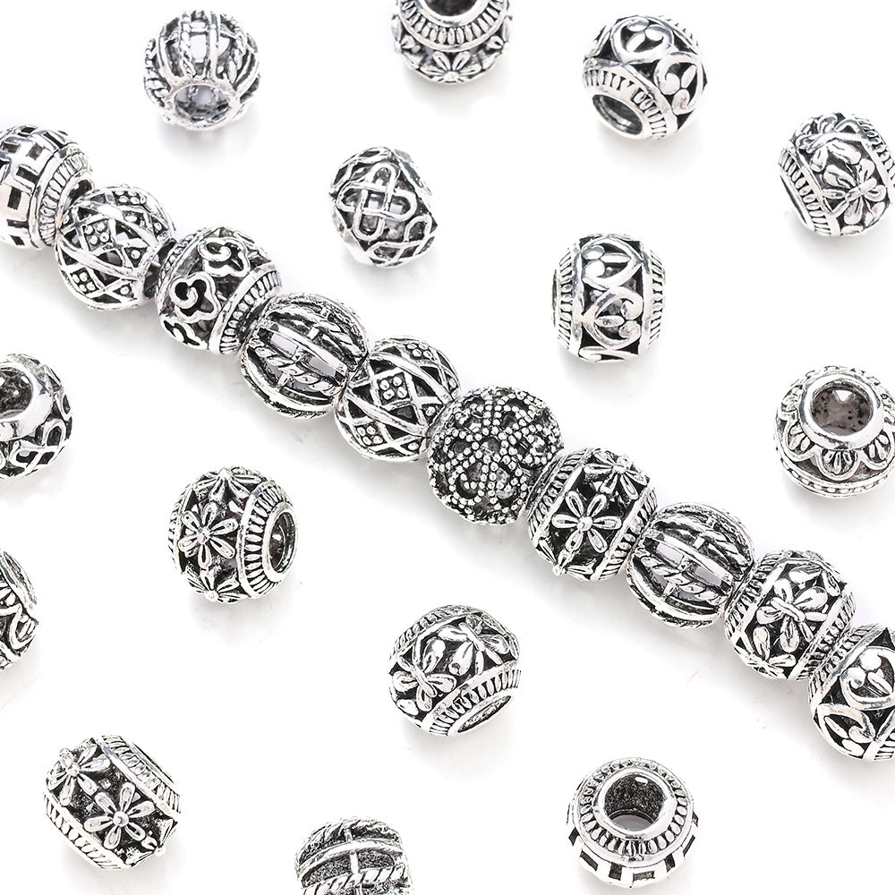 Vintage Hollow Heart Flower Beads