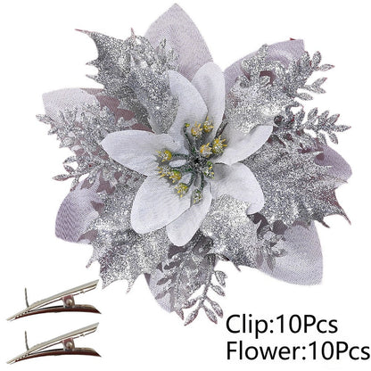 Elegant Handmade Christmas Plastic Flowers
