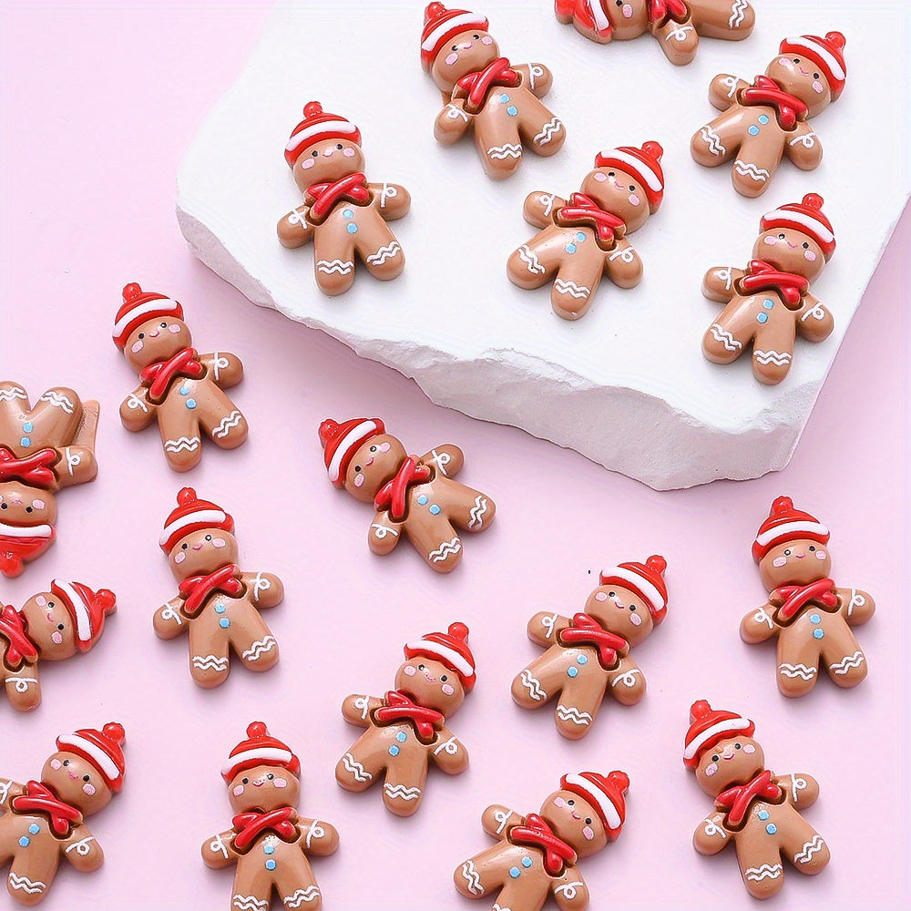 Mini Resin Gingerbread Man Beads
