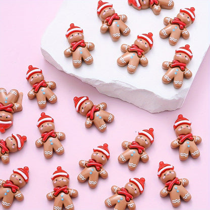 Mini Resin Gingerbread Man Beads