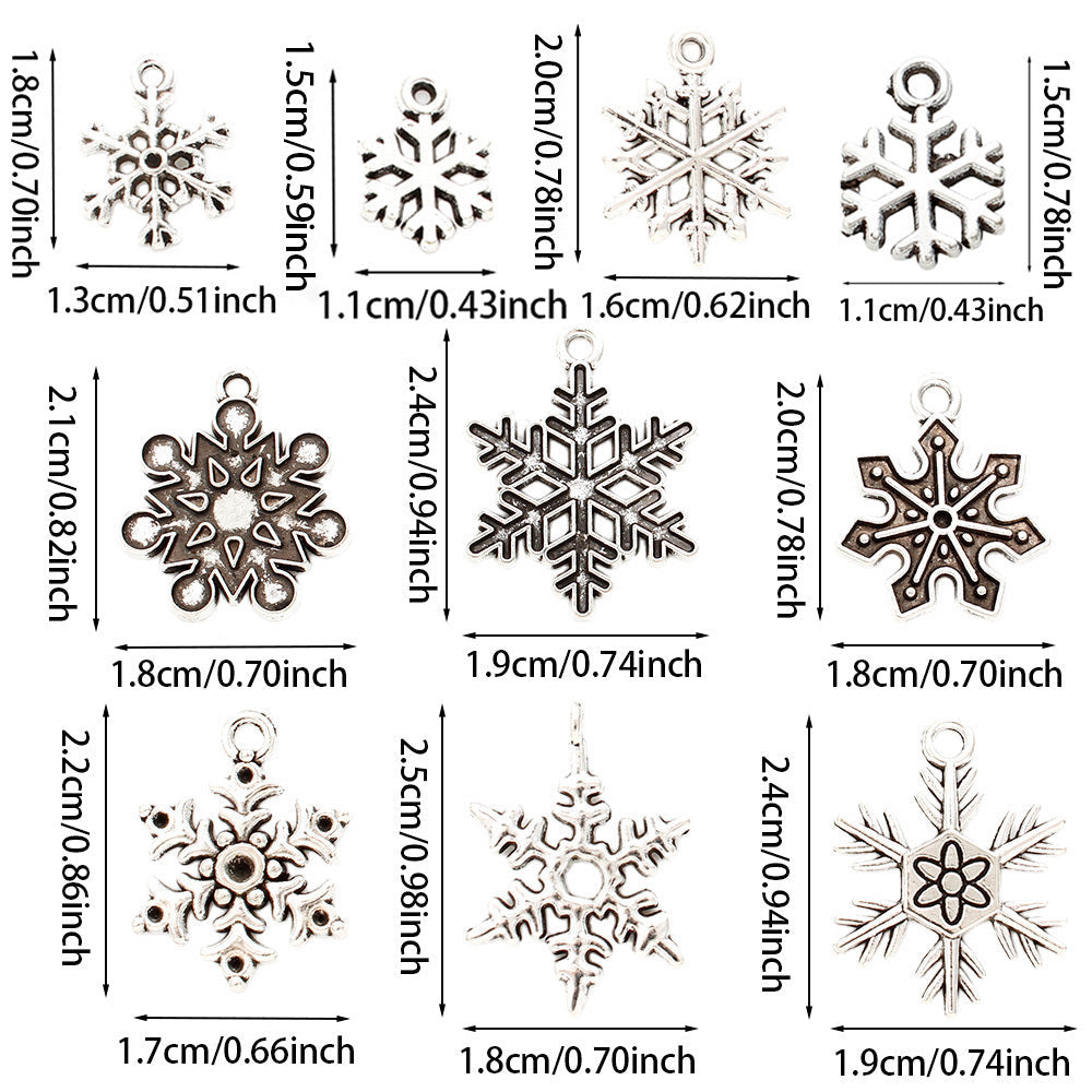 Hollow Snowflake Alloy Pendants