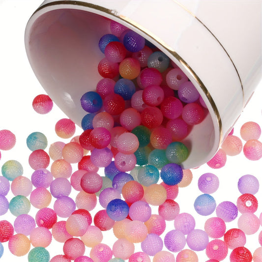 100PCS 8mm Multicolor Rose Acrylic Bead Set