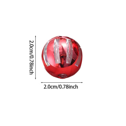 Christmas Striped Acrylic Round Beads