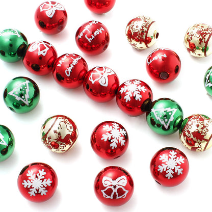 Patterned Round Acrylic Beads