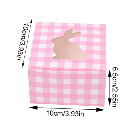 12-Piece 10x10x6.5 cm Paper Rabbit Gift Boxes