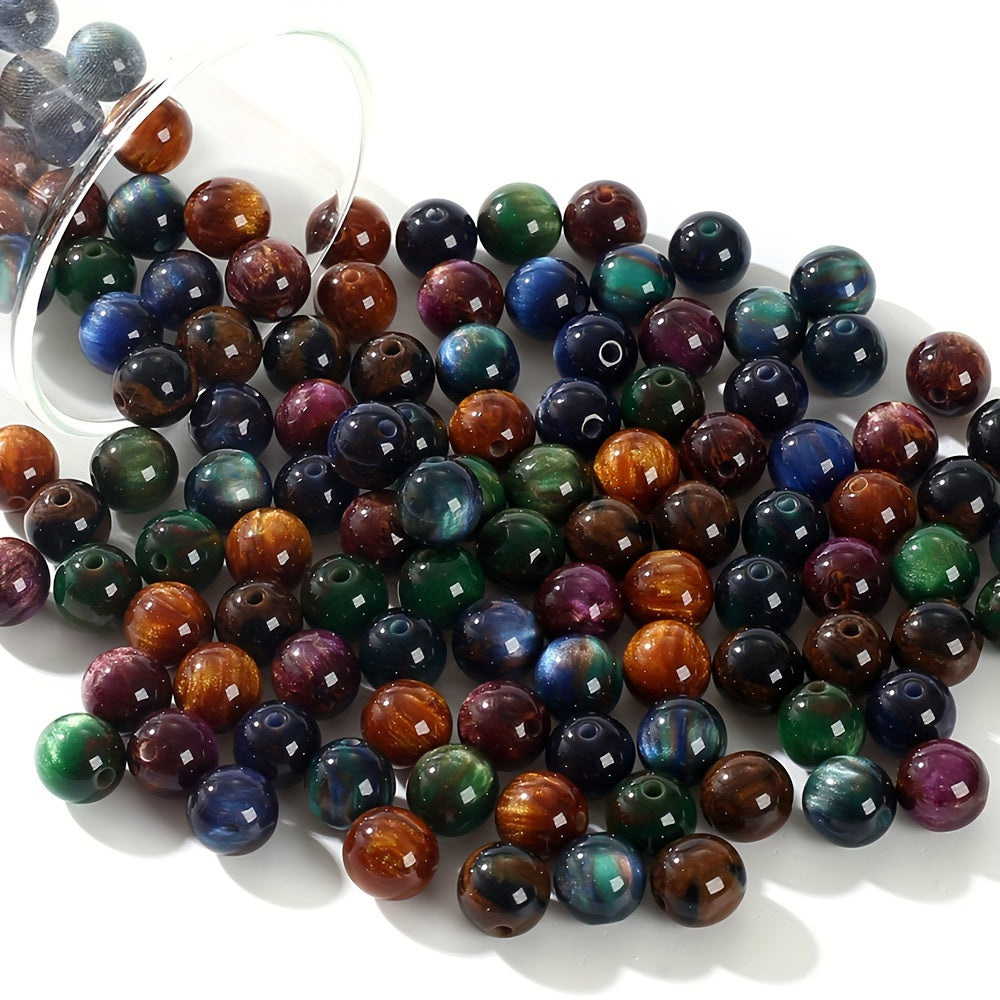 Starry Sky Round Resin Beads