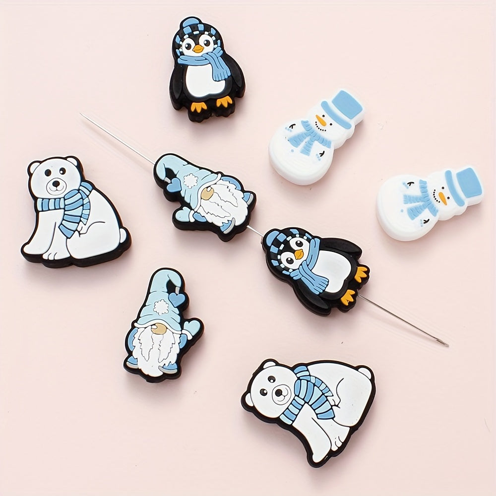 Winter Animal Silicone Bead Set