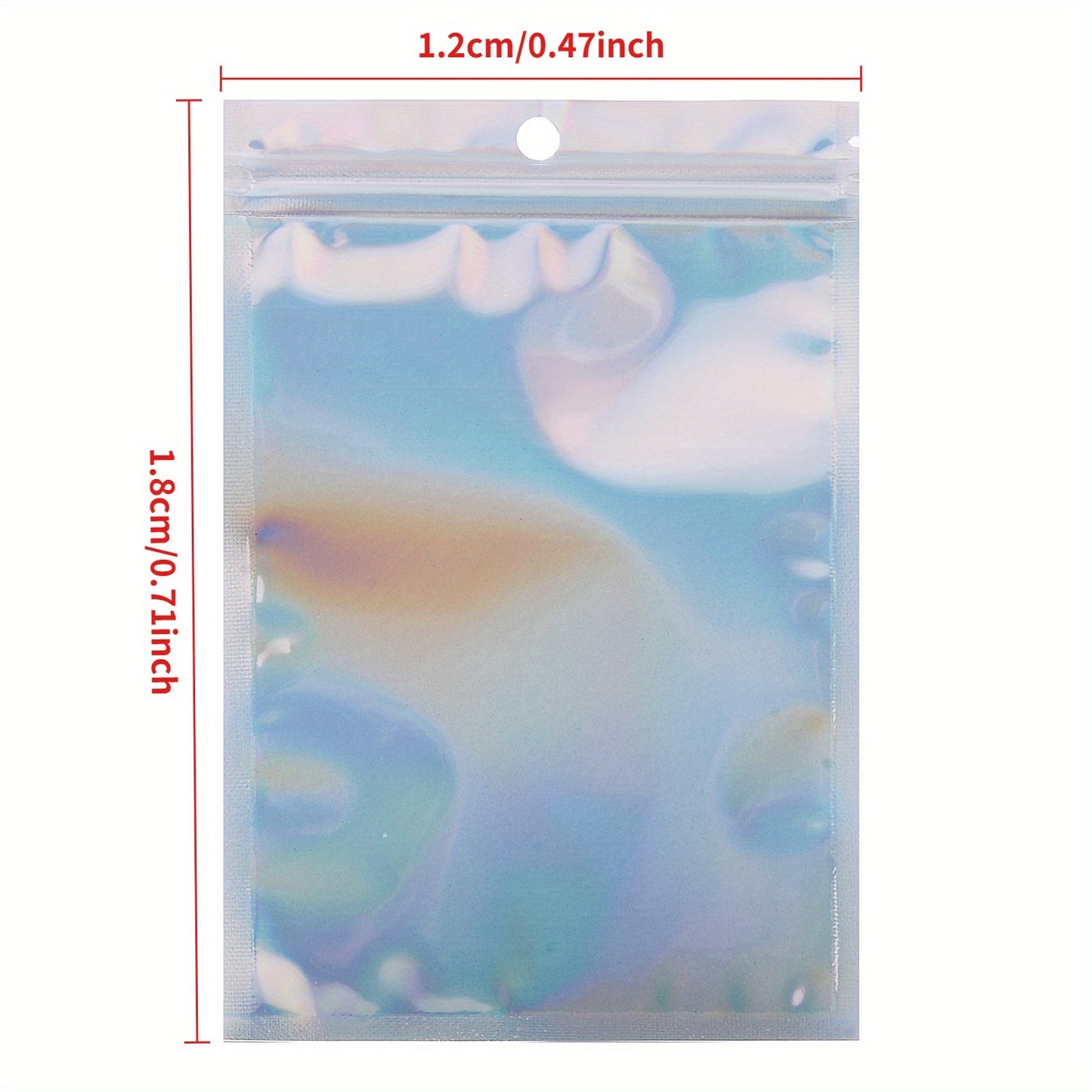 10PCS 12cm Reusable Laser Self-Sealing Packaging Bags
