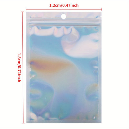 10PCS 12cm Reusable Laser Self-Sealing Packaging Bags
