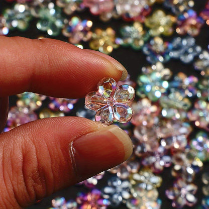 Clear Flower Acrylic Beads