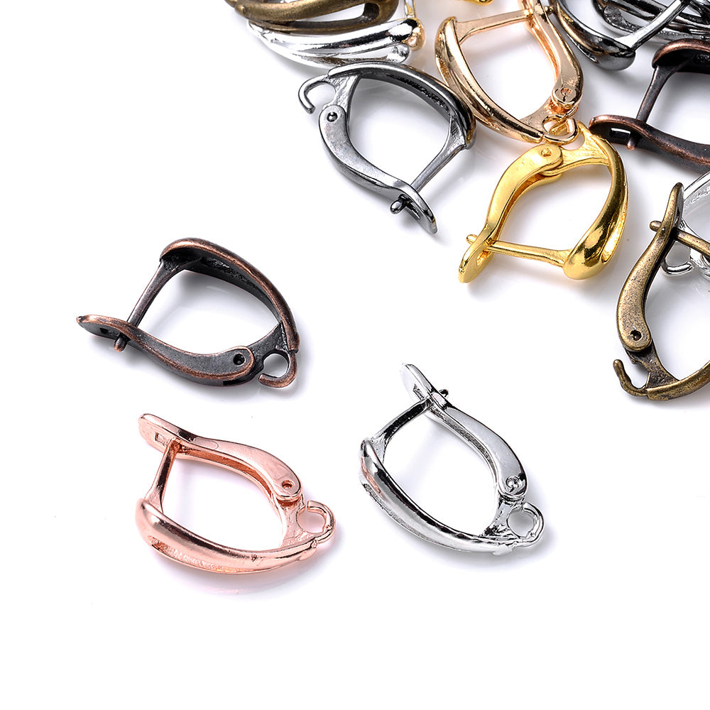 10-Piece D-Shape Copper Earring Hooks