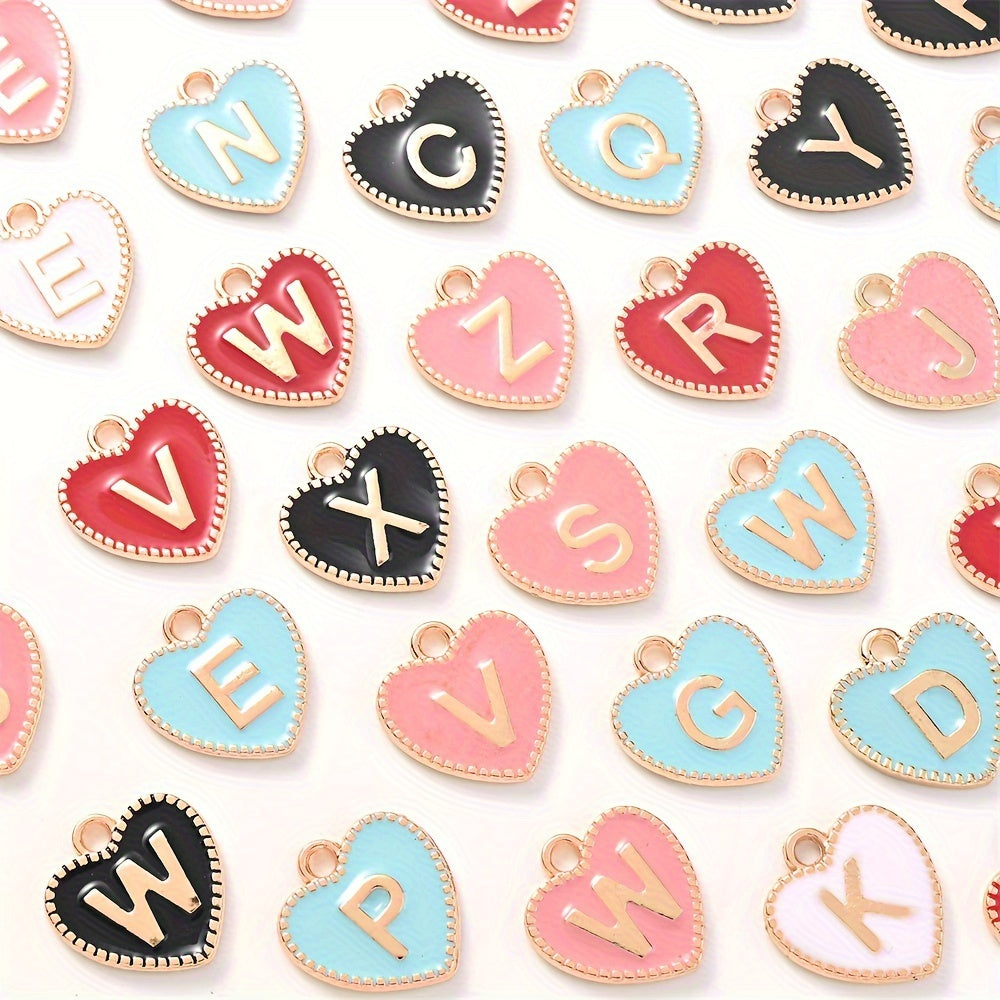 Alloy Enamel Letter Pendants