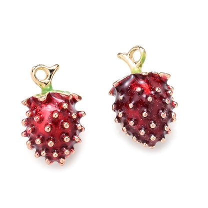 2PCS Fruit Series Alloy Pendant Set