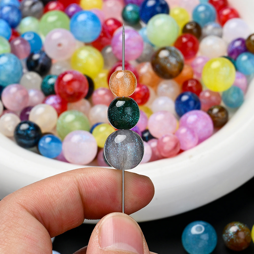 8/10/12 mm Summer Glitter Resin Beads