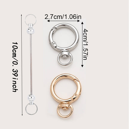 Round Circle Buckle Keychain Hooks