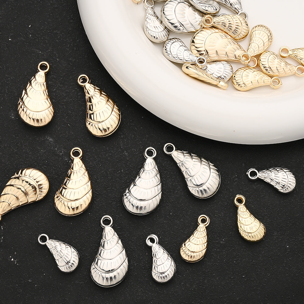20/50PCS Gold & Silver CCB Seashell Pendant Charms
