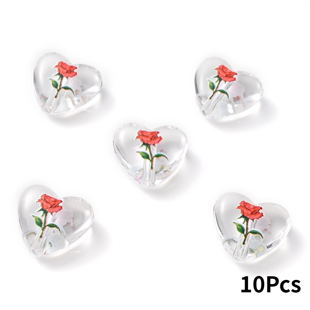Transparent Acrylic Flower Beads