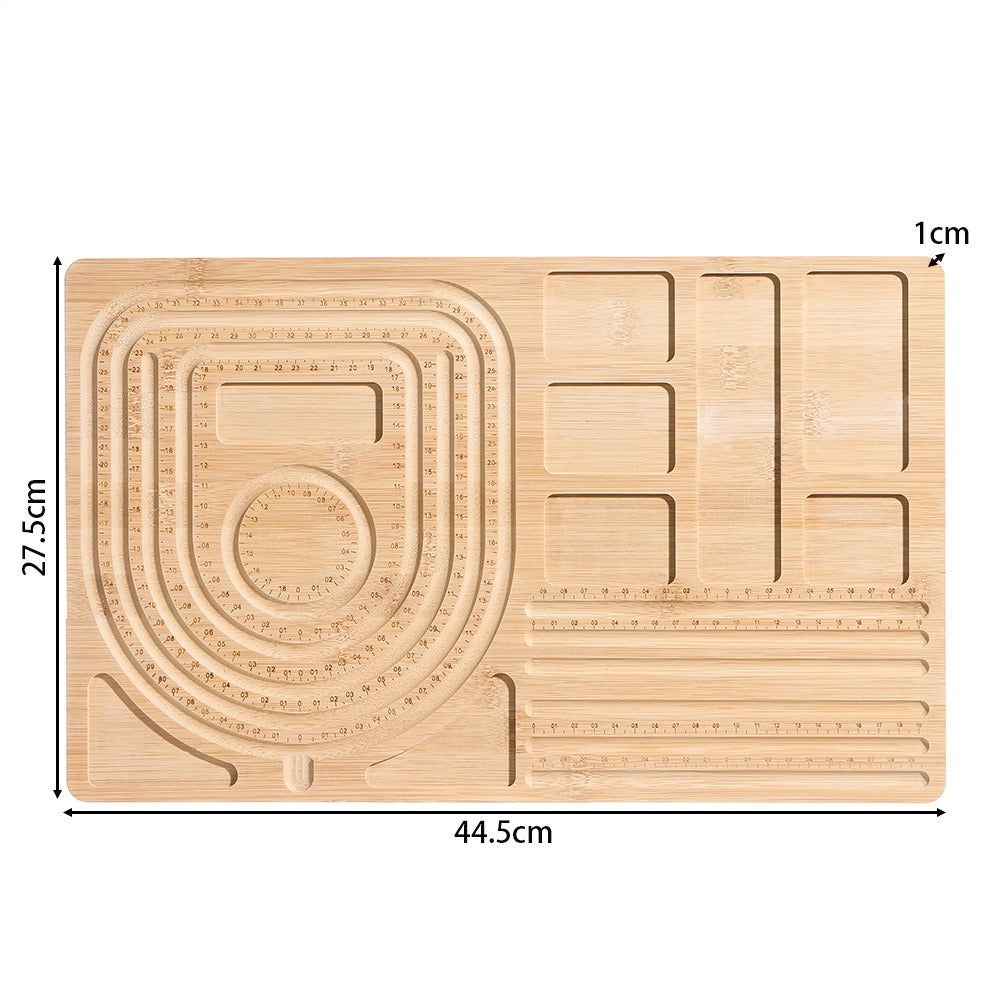 Wooden Beaded Jewelry Making Tray