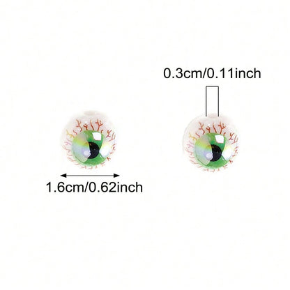 5/10/20PCS 16mm Evil Eye AB-Plated Acrylic Bead Set