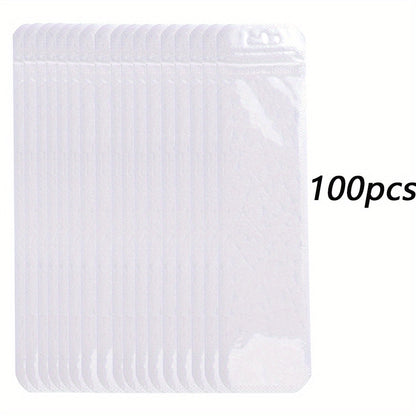 50/100-Piece Holographic Laser Resealable Packaging Bags