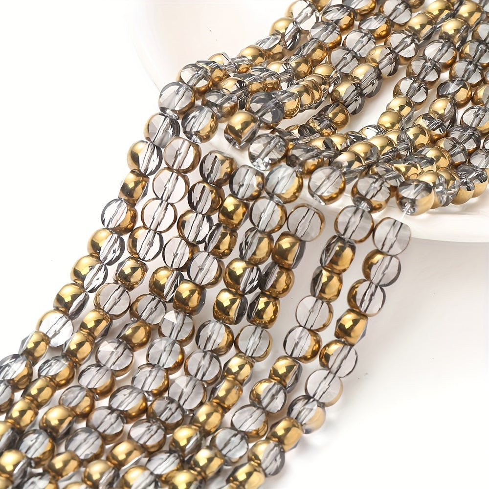 49PCS 6mm 16-Sided Faceted Glass Bead Set