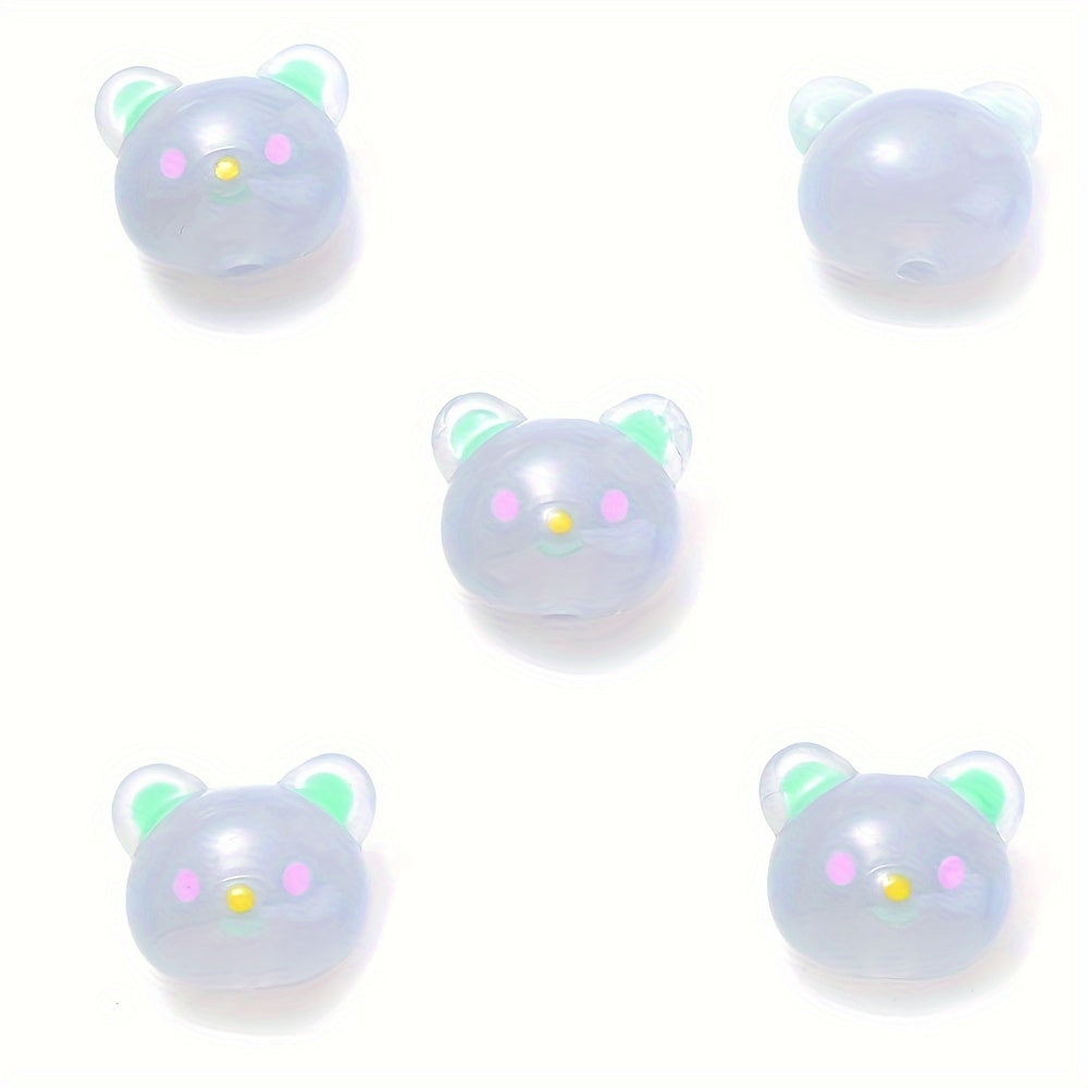 Luminous Bear Head Acrylic Beads