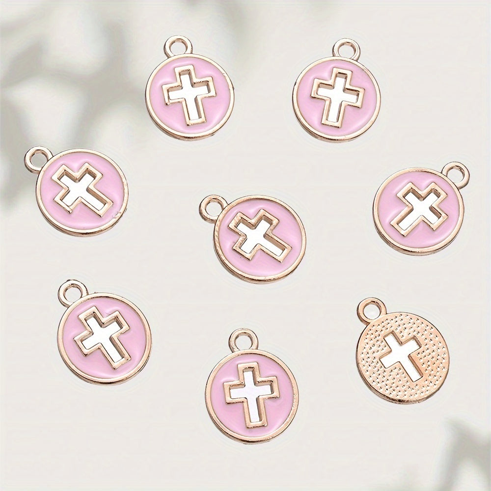 Enamel Cross Pendant Charms