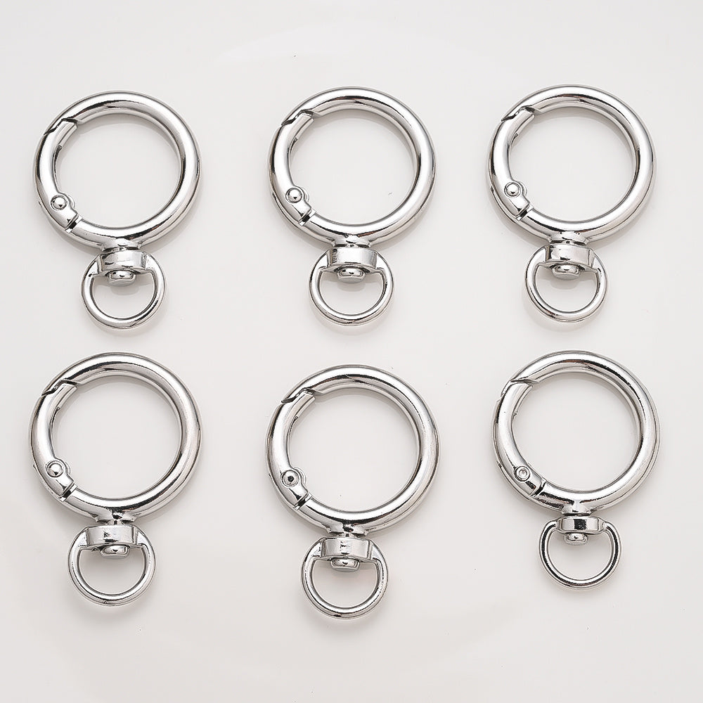 Round Circle Buckle Keychain Hooks