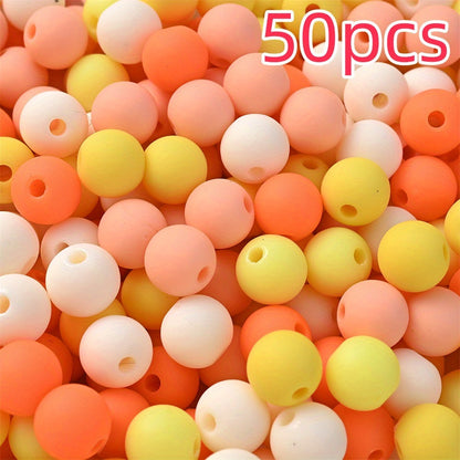 Color Series Matte Round Acrylic Spacer Beads