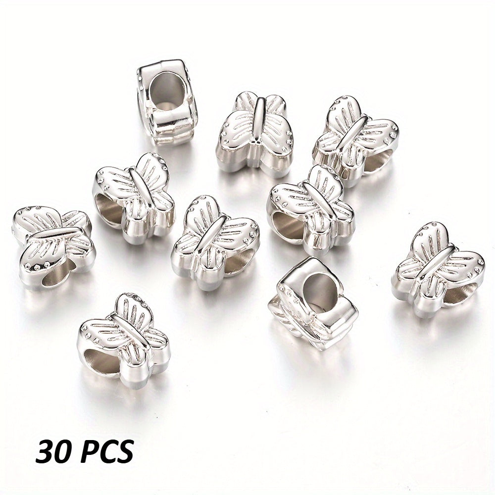 30pcs 0.43inch Mix Butterfly Bead Loose Spacer Plastic CCB Beads