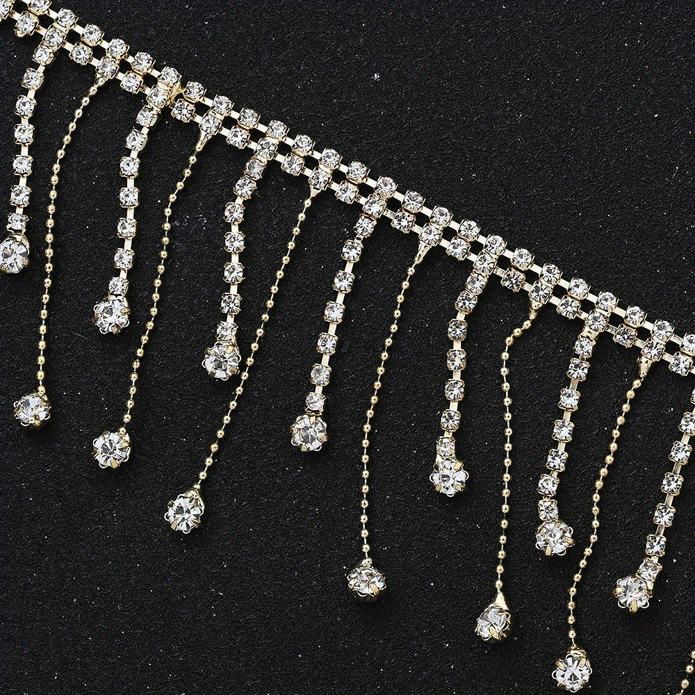 Rhinestone Tassel Chain