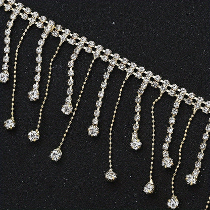Rhinestone Tassel Chain