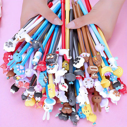 20-Piece Assorted Animal Silicone Gel Ink Pens