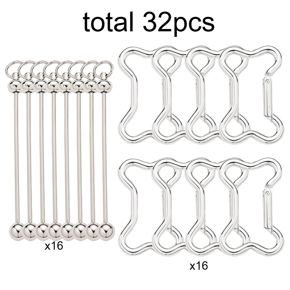 Beadable Bone Shape Keychain Kit