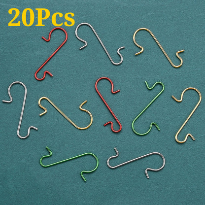 20PCS 30mm Christmas Ornament Hanging Hooks