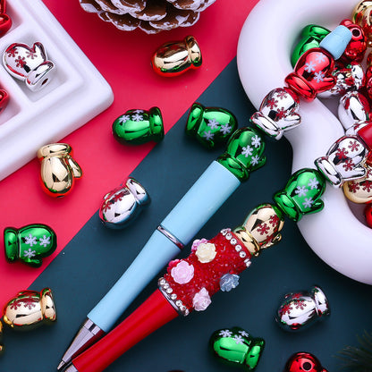 Acrylic Christmas Glove Beads