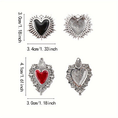 Love & Peach Heart Alloy Hook Charms