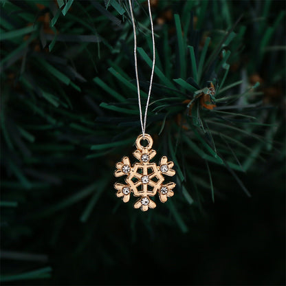Christmas Rhinestone Snowflake Pendant Charms
