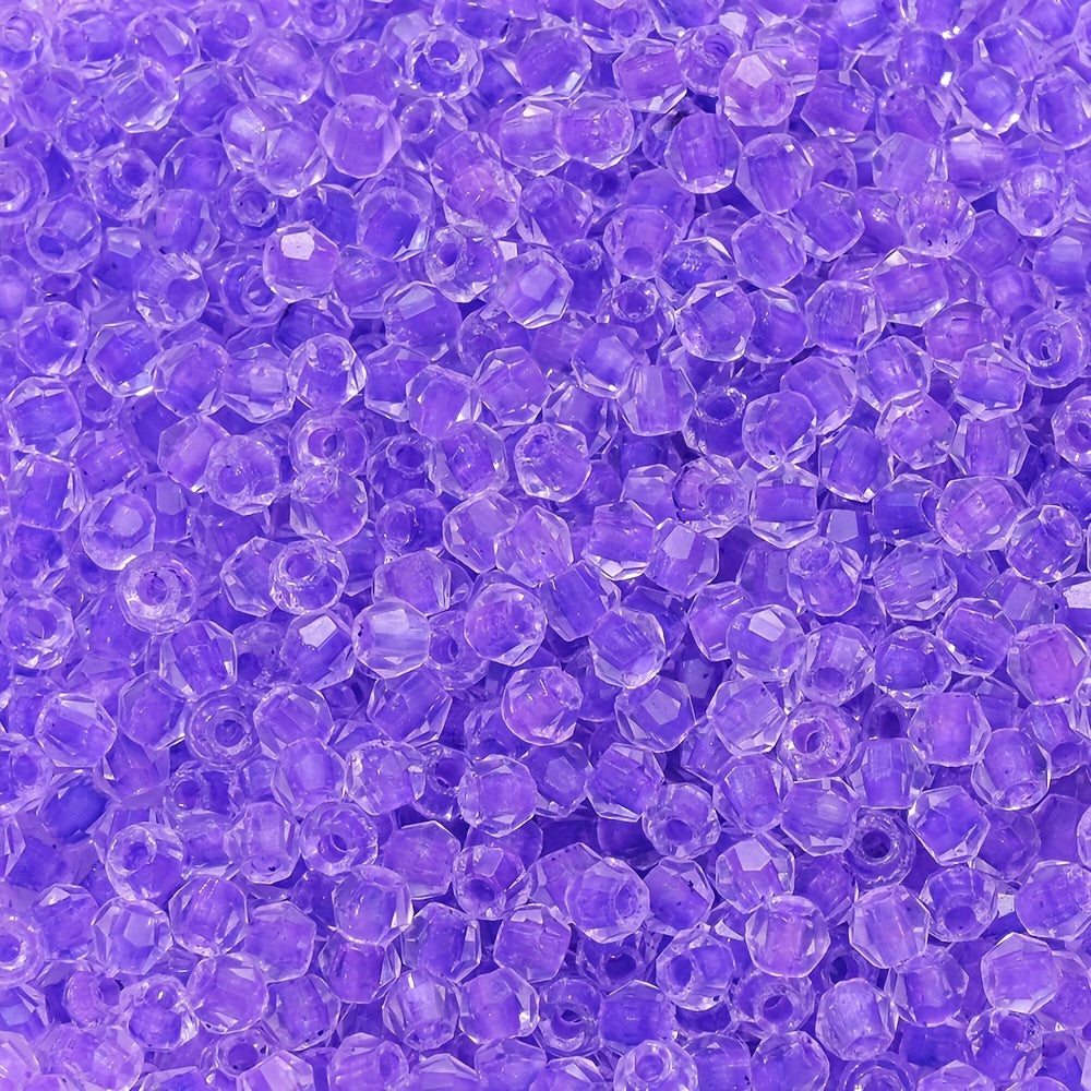 Transparent 4 mm Diamond-Shaped Glass Beads