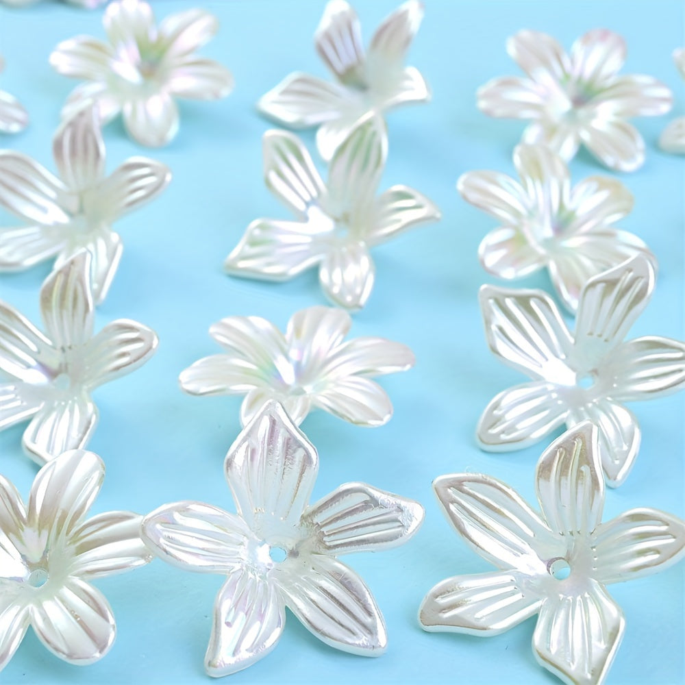 10PCS 25/26mm AB Flower Acrylic Bead Set