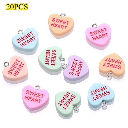 Sweet Heart Resin Pendants