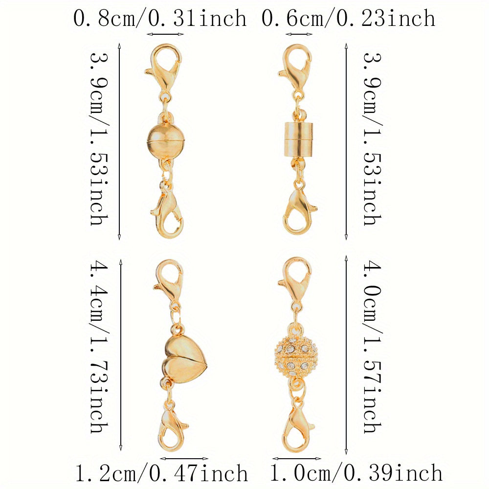 16-Piece Gold & Silver Magnetic Jewelry Clasps
