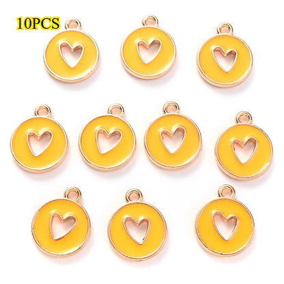 Valentine's Day Round Openwork Heart Alloy Charms