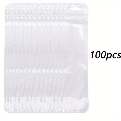 50/100-Piece Holographic Laser Resealable Packaging Bags