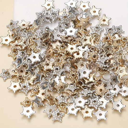 100PCS 9mm Pentagonal Gear Pattern Plastic Bead Set